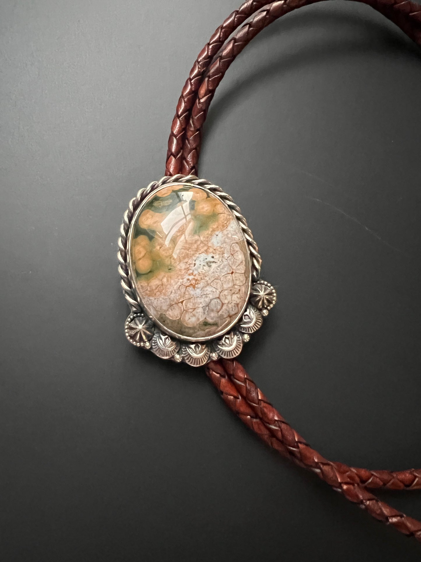 Stamped Ocean Jasper Bolo