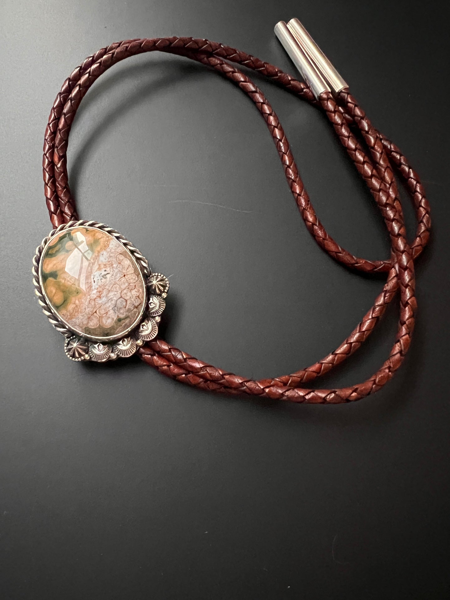 Stamped Ocean Jasper Bolo