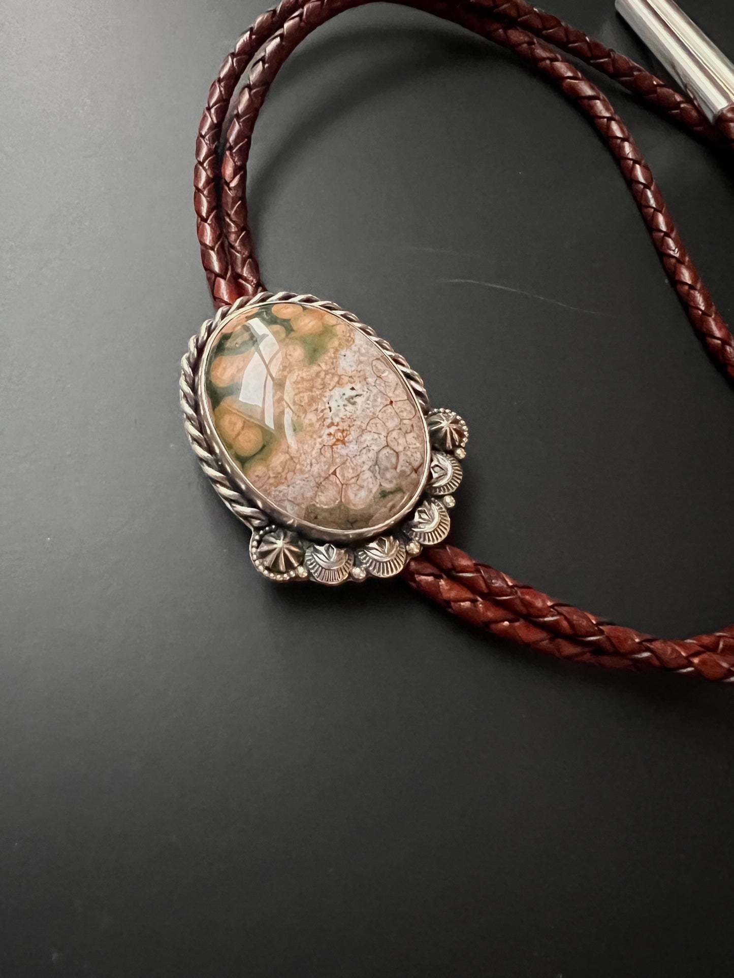 Stamped Ocean Jasper Bolo