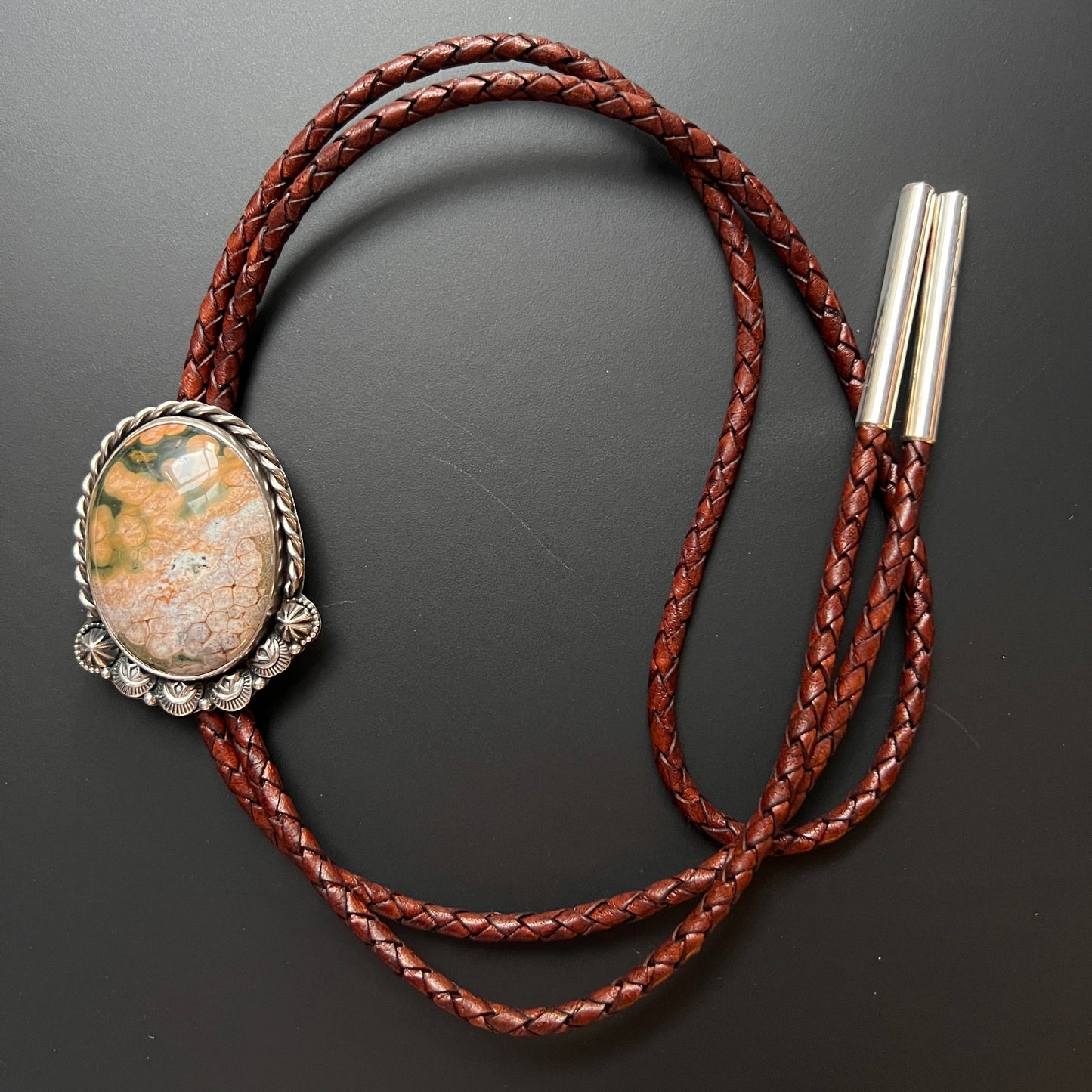 Stamped Ocean Jasper Bolo